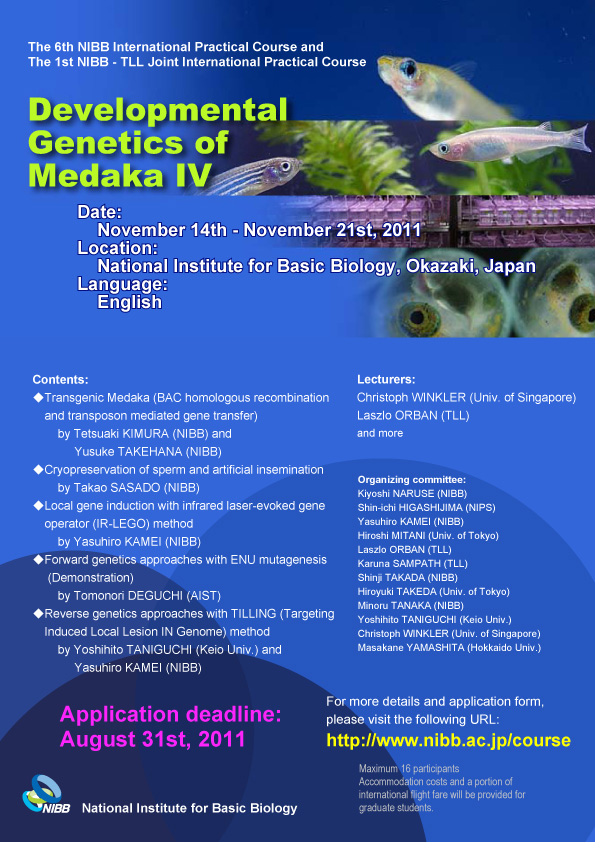 The 6th NIBB International Practical Course and The 1st NIBB - TLL Joint International Practical Course 